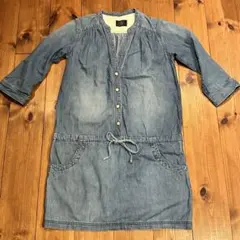アメリカンラグシー　デニムワンピ七分袖　膝上丈