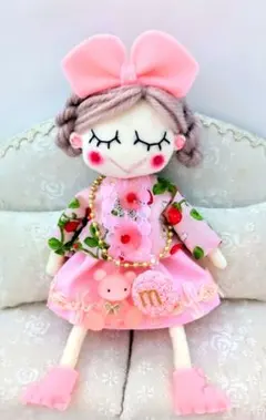 ハンドメイド ドールチャーム バッグチャーム お人形