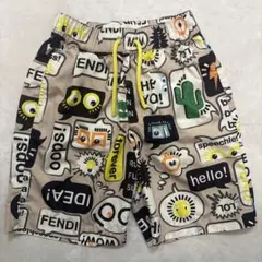 FENDI フェンディ イエローショートパンツ 海パン 水着 収納袋付き FENDI フェンディ イエローショートパンツ 海パン 水着 収納袋