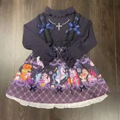 【値下げ】【中古】エコネコ　ハロウィン　ワンピース　１１０