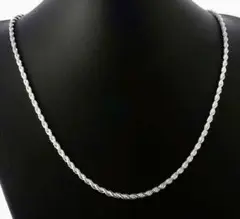 ロープチェーン　シルバー925 4mm 60cm ネックレス　メンズ　レディース