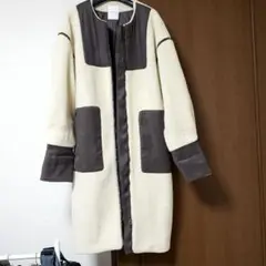 SLOBE IÉNA ロングコート アイボリー/ブラウン