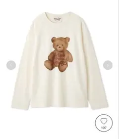 新品タグ付き　ジェラートピケ　【HOLIDAY】ベアワンポイントロンT ベア柄