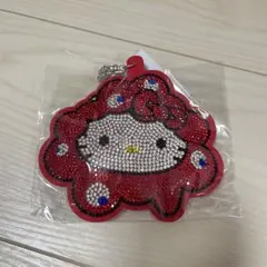 【新品未使用】大阪関西万博ミャクミャク　ハローキティ　キラキラレザーキーホルダー