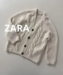 ZARAkidsザラキッズケーブルニットカーディガン厚手セーターボタン110cm