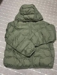 フード付きダウンコート 130サイズ オリーブグリーン