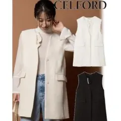 新品未使用CELFORD パールボタン ベスト ジレ ブラック - メルカリ