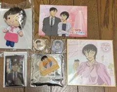 名探偵コナン　佐藤美和子　高木渉　くら寿司　ぬいぐるみ　缶バッジ　クリップ未使用