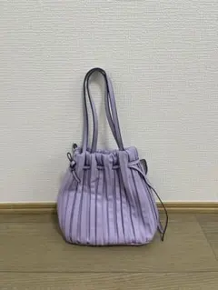 ZARA プリーツ ショルダーバッグ ライトパープルのサムネイル