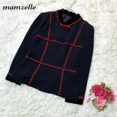 mam'zelle 長袖トップス ダークネイビー 9AR レトロ リボン