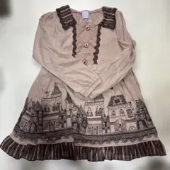 axes femme kids 街並みプリント ワンピース 130