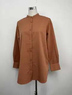 ⭐︎GU⭐︎春夏⭐︎レディースカジュアル系バンドカラー長袖シャツL【中古】C39