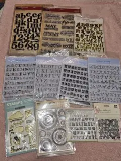 クリアスタンプ　英字、アルファベット　まとめ売り