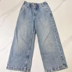 H&M ライトブルーデニムワイドパンツ