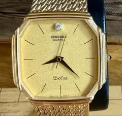 稼動品 SEIKO DOLCE ドルチェ 2Pダイヤ ゴールドメッシュ 腕時計