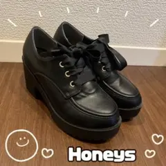 Honeys ブラック ローファー厚底　Sのサムネイル