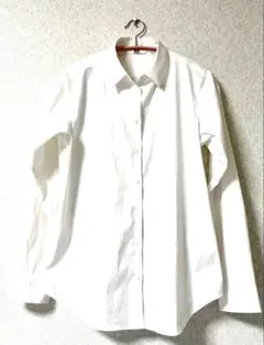 UNIQLO ホワイト シンプル長袖シャツ レディースＬサイズ　ユニクロ