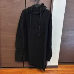 ZARA 黒 フード付き アシンメトリック パーカサイズSのサムネイル
