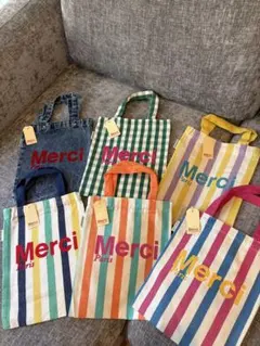 Merci Paris メルシー トートバッグ 大 1点 ターコイズ - メルカリ