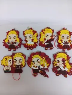 鬼滅の刃　煉獄杏寿郎 　滅！カプセルラバーマスコット7個セット