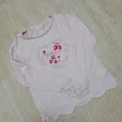 Mezzo Piano　メゾピアノ　 いちご刺繍 長袖カットソー 130cm