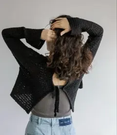 mystic ショートニット トップス カーディガン