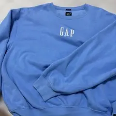 GAP クルーネック スウェット ライトブルー 刺繍ロゴのサムネイル