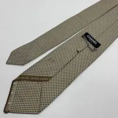 シャネル ネクタイ 幾何学模様 チェック ゴールド 総柄 SILK 100%