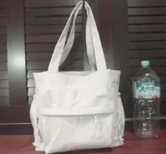 ★ 新品 トートバッグ　布製　ホワイトのみの限定在庫処分 ★ ・・ショルダバッグ