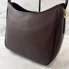 marie claire マリクレール 本革 レザー セミショルダーバッグ 焦茶のサムネイル
