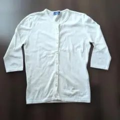 バーバリーブルーレーベル　アイボリー カーディガン 五分袖３８サイズ