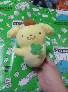 ポムポムプリン マスコット 四つ葉のクローバー レア - メルカリ