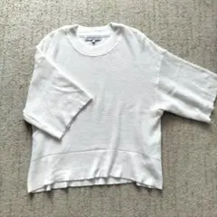 SEASON REASON メッシュ編みTシャツ M ホワイト