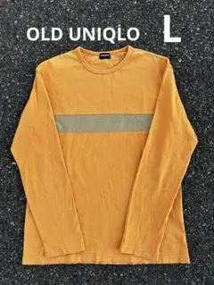 y*様 【希少】90s OLD UNIQLO 紺タグ ロンT オレンジ グレー