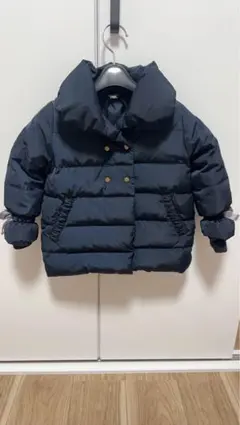 プティマイン　ネイビー ダブルボタン 中綿コート　90センチ