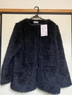 ワークマン デタッチャブル プードル ファーアウター ブラック Ｌ