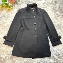 ウールコート　【M】11　ブラック　アンゴラ混　東京スタイル　LUISIENA