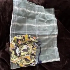 공룡 무늬 런치 백 플레이스 매트 세트