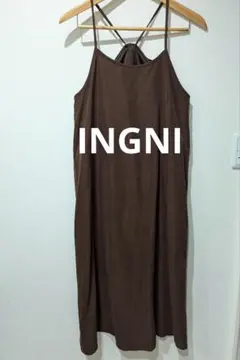 INGNI　ブラウン キャミソール ロングワンピース