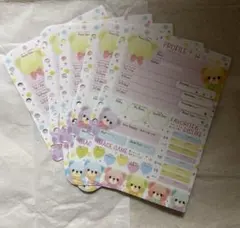 【新品未使用】　平成レトロ　プロフィール帳　5枚セット