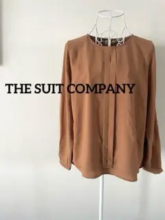 【THE SUIT COMPANY】フロントタックブラウス キャメル 40 Lのサムネイル