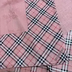 希少 新品 BURBERRY バーバリー タオルハンカチ ノバチェック ピンク