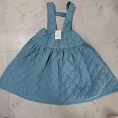 【新品】　ユナイテッドアローズ　水色 キルティング ジャンバースカート　110