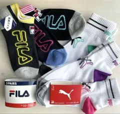 ● PUMA、FILA ソックス　3足組を2セット　23-25cm 6足のサムネイル