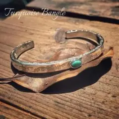 インディアンジュエリー バングル ブレスレット ターコイズ シルバー メッキ
