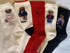 ポロラルフローレンのおしゃれなレディース用ソックス5足セット新品21-23cm