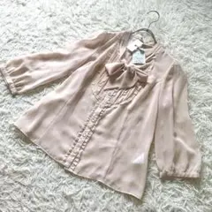 新品　レッセパッセ　リボンレースブラウス　 フリル