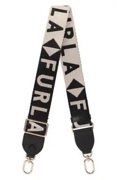 フルラ　ショルダーストラップ　ブラック×アイボリー