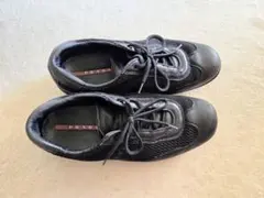 ぱ*き様 『PRADA ブラックメッシュスニーカー』