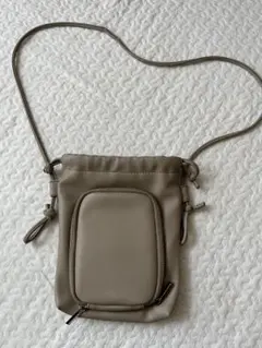 ベージュ ショルダーバッグ お財布ショルダー